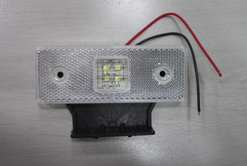24V YAN PARK LAMBASI DORSE SİDE MARKER BEYAZ (4 LEDLİ) (110*42 MM)