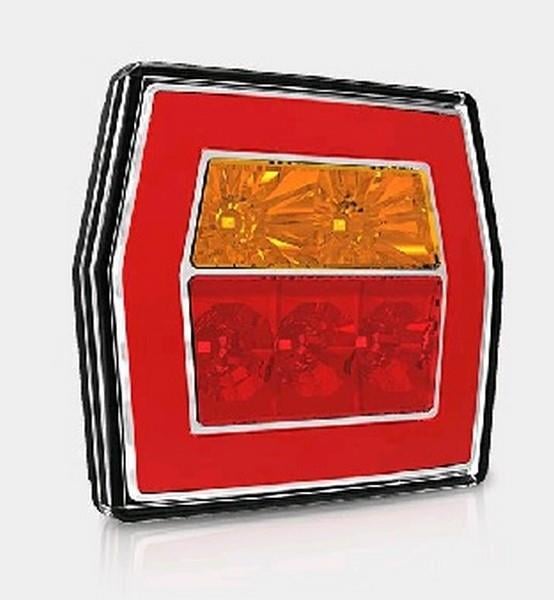 12V-24V STOP LAMBASI (LEDLİ) (KIRMIZI-SARI) (100*100 MM) 