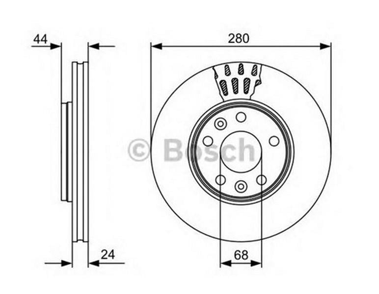 BOSCH FREN AYNASI (DİSKİ) ÖN FLUENCE/MEGANE/SCENIC/LAGUNA/DUSTER