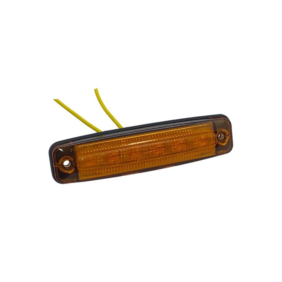 FRISTOM 12V-24V PARMAK LAMBA 6-LEDLİ SARI (102*25.6 MM)