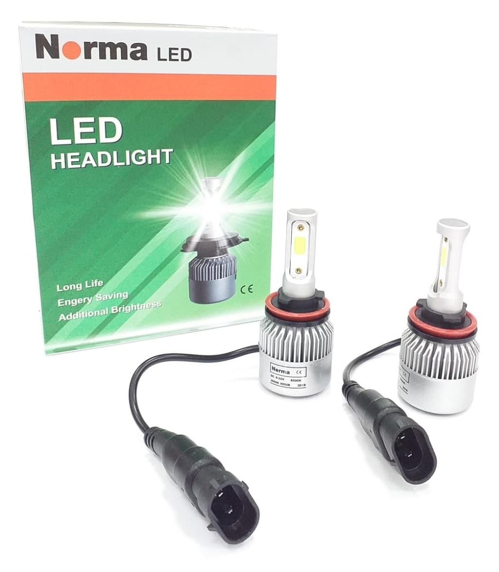 NORMA 9V-32V H11 XENON LED FAR AMPUL SETİ 6000K 8000 LÜMEN COB LED