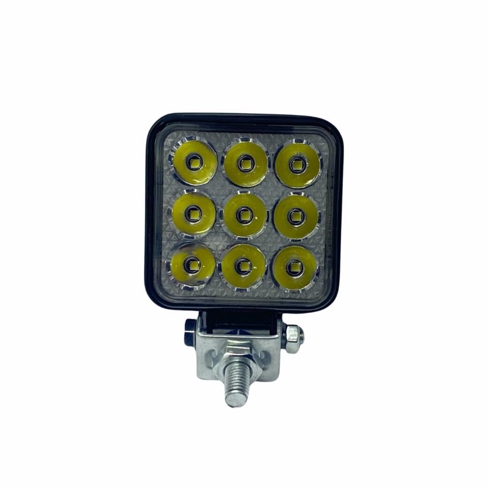 9V-36V MİNİ ÇALIŞMA LAMBASI (OFF-ROAD) (9 X 3 LEDLİ) (KARE) (62*62*30 MM)