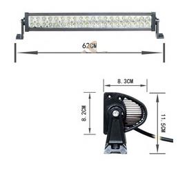 12V-24V LED BAR OFF-ROAD (40 LEDLİ) 120W ÇİFT SIRA BEYAZ (620 MM)