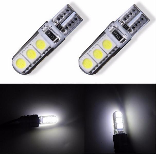 12V DİPSİZ AMPUL SİLİKONLU T10 BEYAZ 6 LEDLİ (2 AD)
