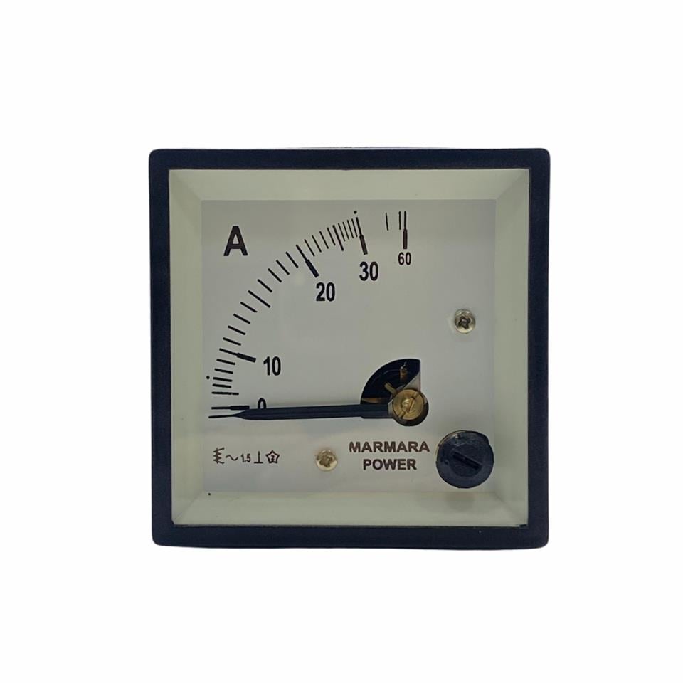 SOYBERG AKÜ ŞARJ CİHAZI AMPERMETRESİ KARE (0 A-60 A) (67*67 MM)