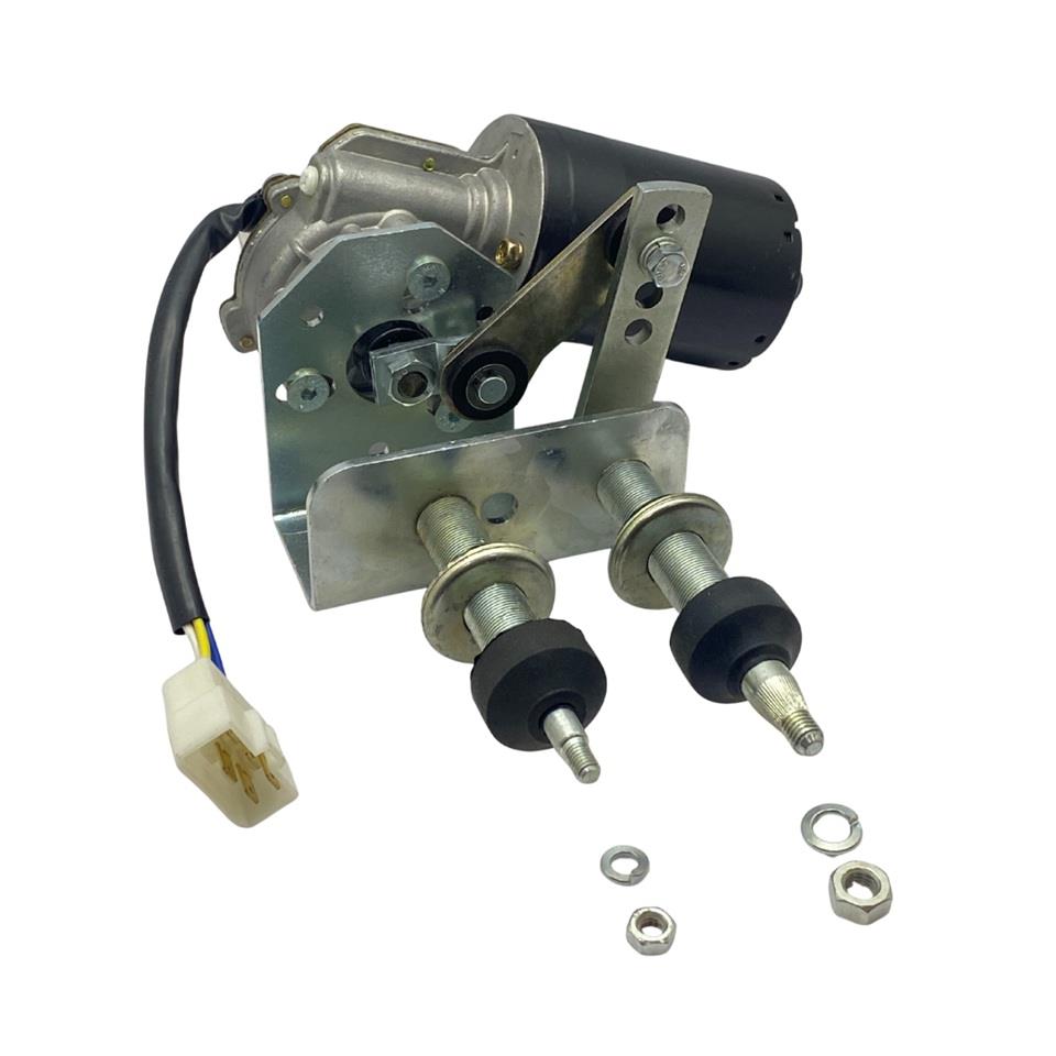 24V SİLECEK MOTORU MEKANİZMALI ÇİFT MİLLİ 50/60 (AÇIK)
