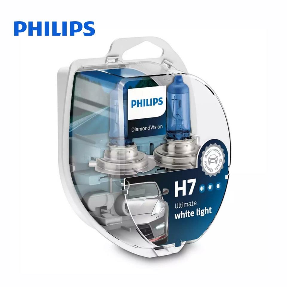 PHILIPS 12V H7 AMPUL 55W BEYAZ IŞIK DIAMOND VISION 5000K (2 AD)