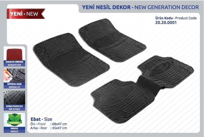 ARAÇ PASPASI DEKORLU-KOKUSUZ (SİYAH) (5 PARÇA) UNIVERSAL 