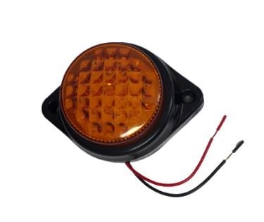 12V-24V SİNYAL LAMBASI YUVARLAK KAUÇUK SARI (6 LEDLİ) (62 MM)
