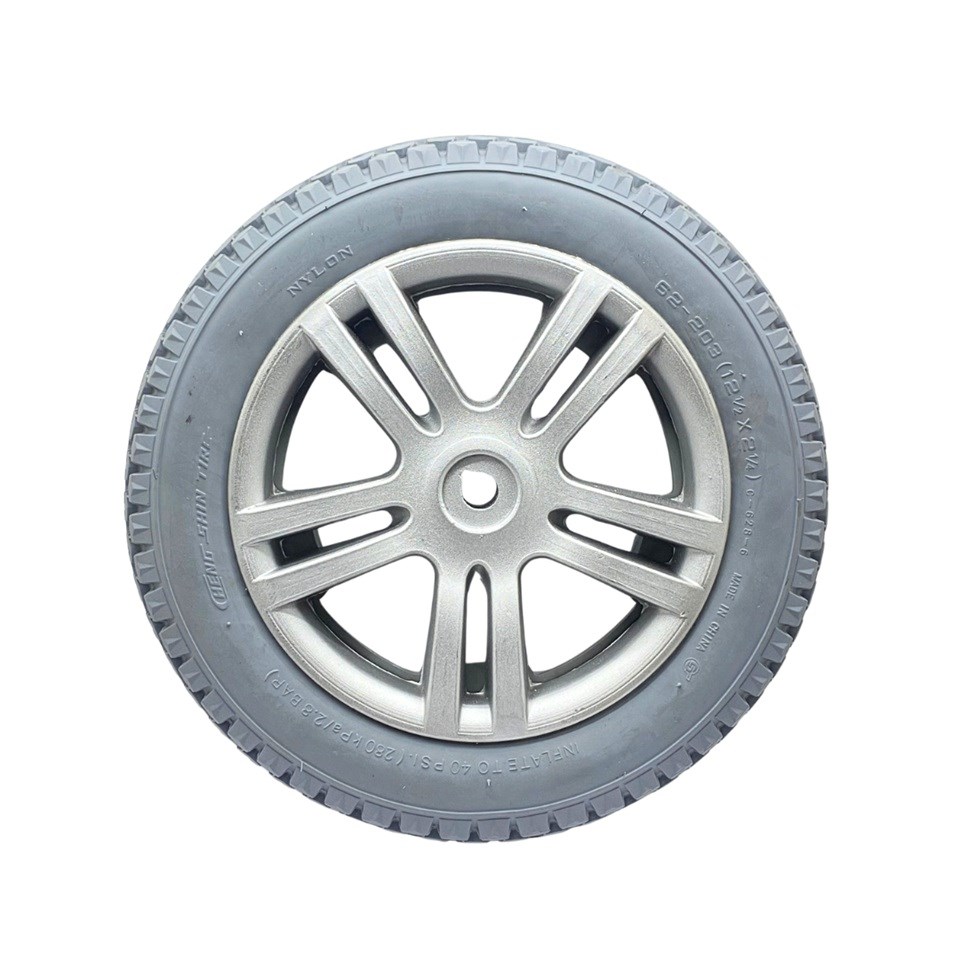 ARKA TEKERLEK SİLİKON DOLGU ALÜMİNYUM JANTLI 62-203 GRİ (12 1/2 X 2 1/4) ENGELLİ ARACI