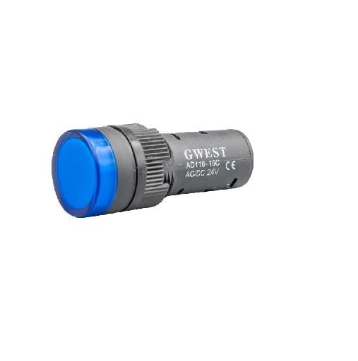 24V GÖZ LAMBASI LEDLİ UNIVERSAL MAVİ (19 MM)