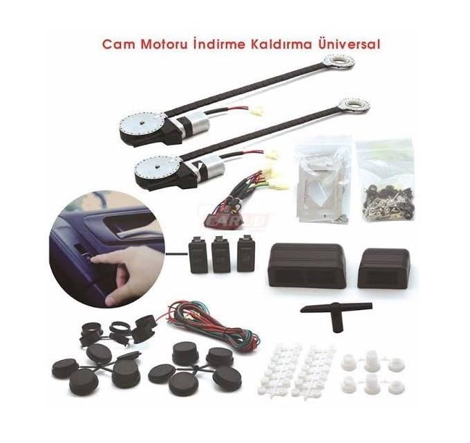 12V CAM KALDIRMA MOTORU (CAM KALDIRMA SETİ) (2 CAM) UNIVERSAL 