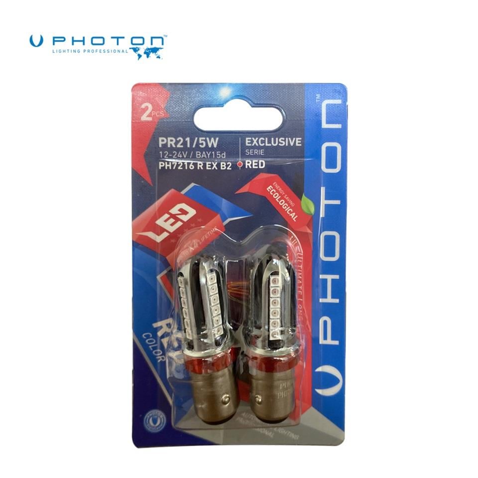 PHOTON 12V-24V 1016 AMPUL LEDLİ KIRMIZI (2 AD)