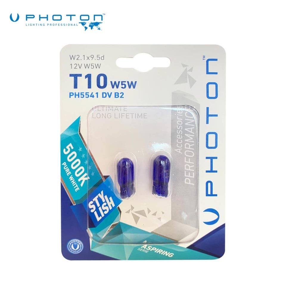 PHOTON 12V DİPSİZ AMPUL T10 5W  BEYAZ IŞIK 5000K (2 AD)