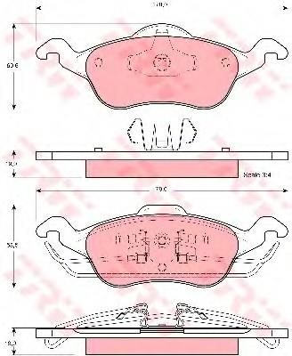 TRW ÖN FREN BALATASI FORD FOCUS 1998-2004