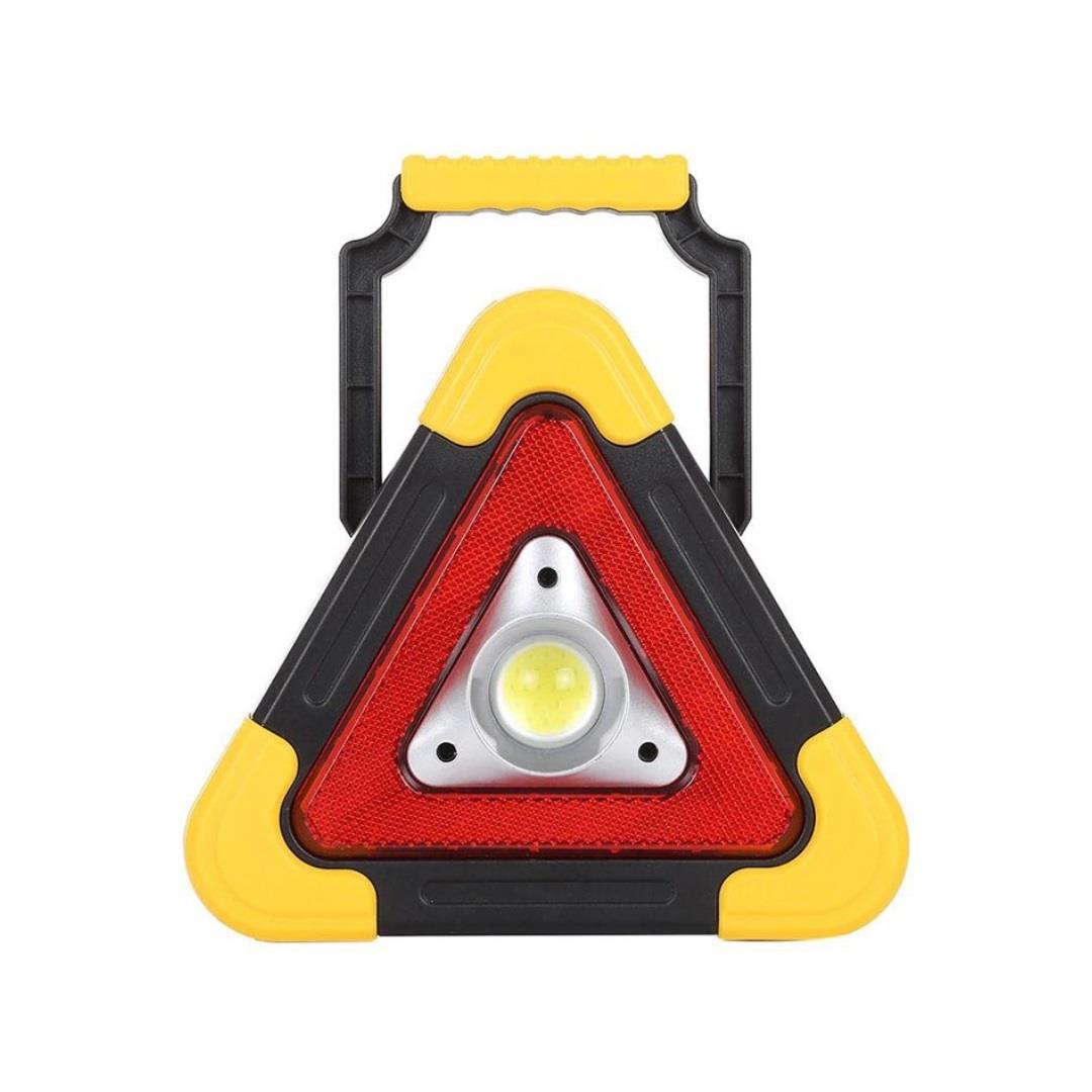 ÜÇGEN REFLEKTÖR-EL FENERİ LEDLİ (ŞARJLI-GÜNEŞ ENERJİLİ-USB ÇIKIŞLI) (190*190 MM)