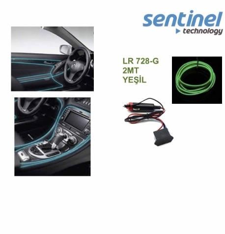 12V NEON IŞIKLI KABLO YEŞİL (KABLOLU) TEK RÖLELİ (2 MT)
