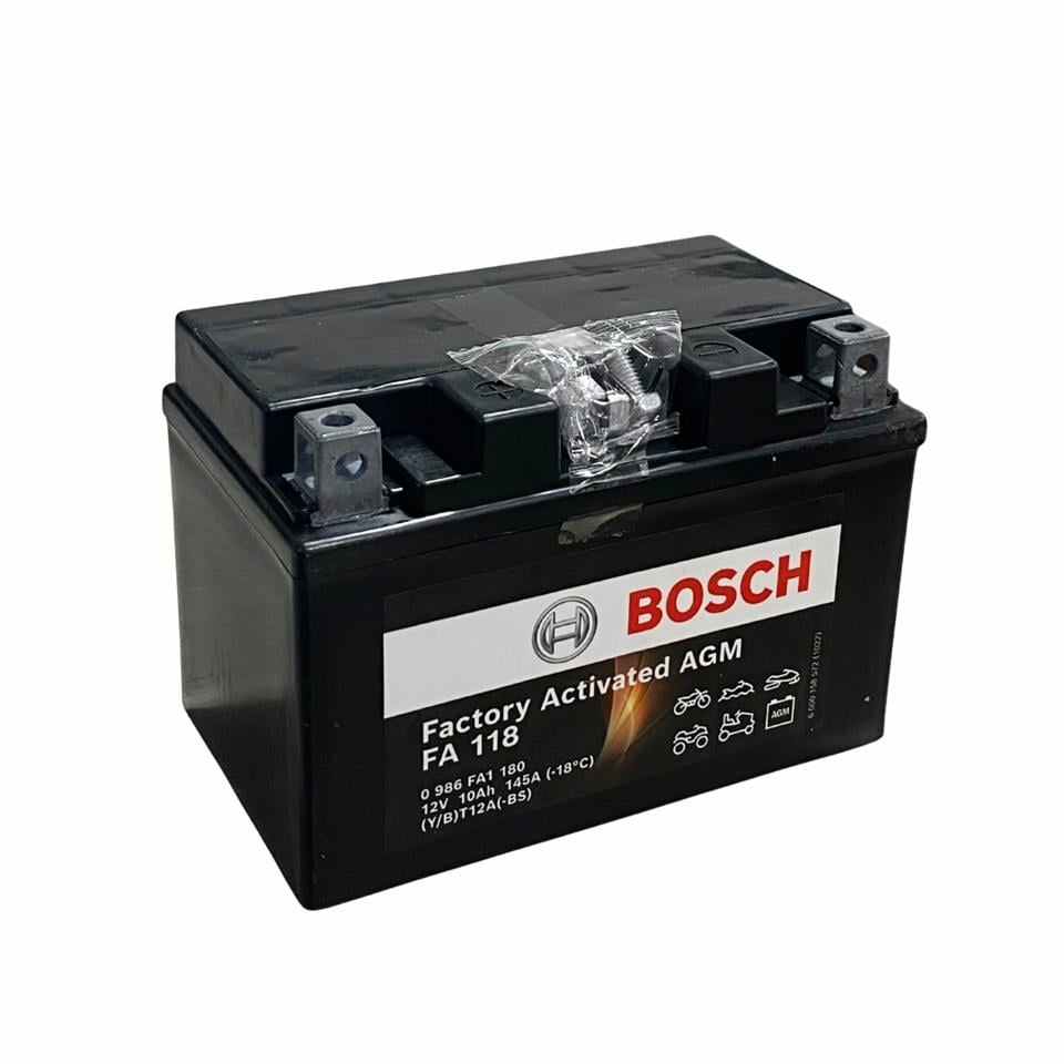 BOSCH 12V 10 AH MOTOSİKLET AKÜSÜ 145 A (EN) (150*88*105) (YT12A-BS) (BT12A-BS) (FA1180)