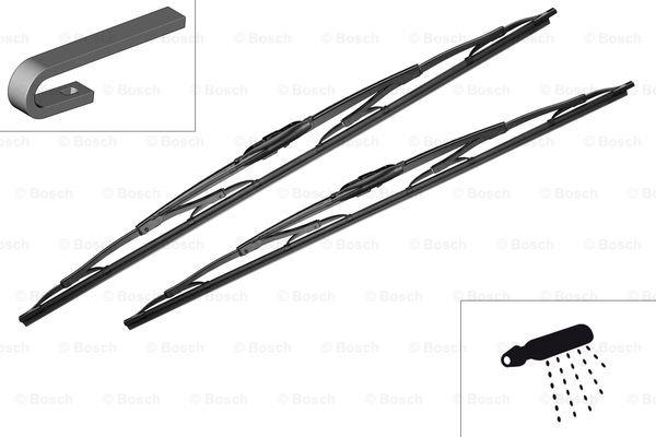 BOSCH SİLECEK SÜPÜRGESİ 600/600 MM (FISKİYELİ) (2 AD) (609)