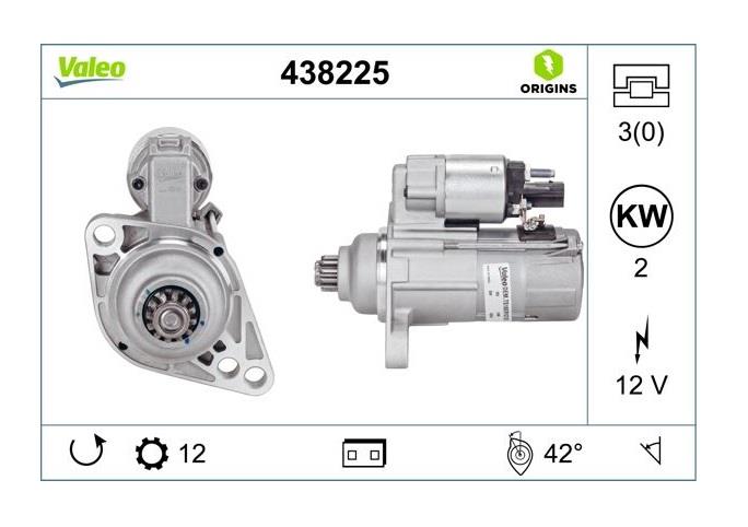 VALEO 12V MARŞ MOTORU 12 DİŞ 2 KW TERS AUDI-SEAT-SKODA-VW 1.6 TDI/2.0 TDI