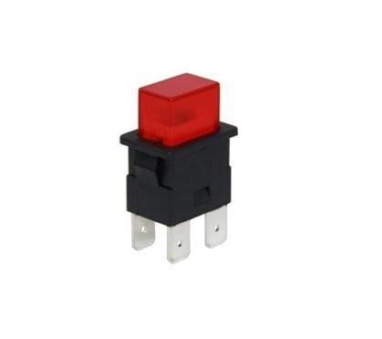 BUTON PLS (KALICI) (ON-OFF) (4 FİŞLİ) KARE KIRMIZI