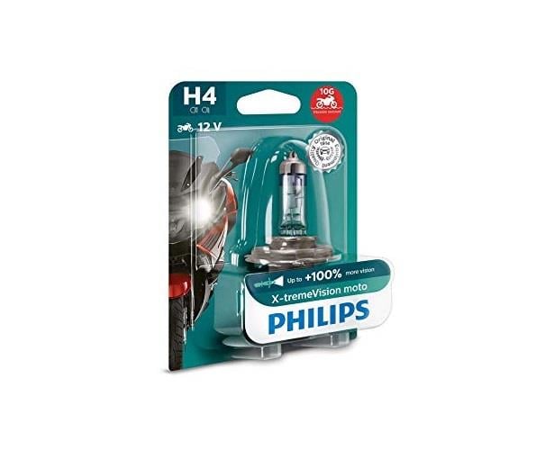 PHILIPS 12V H4 AMPUL 55W X-TREME VISION MOTO +%100 FAZLA IŞIK (GENİŞ GÖRÜŞ)
