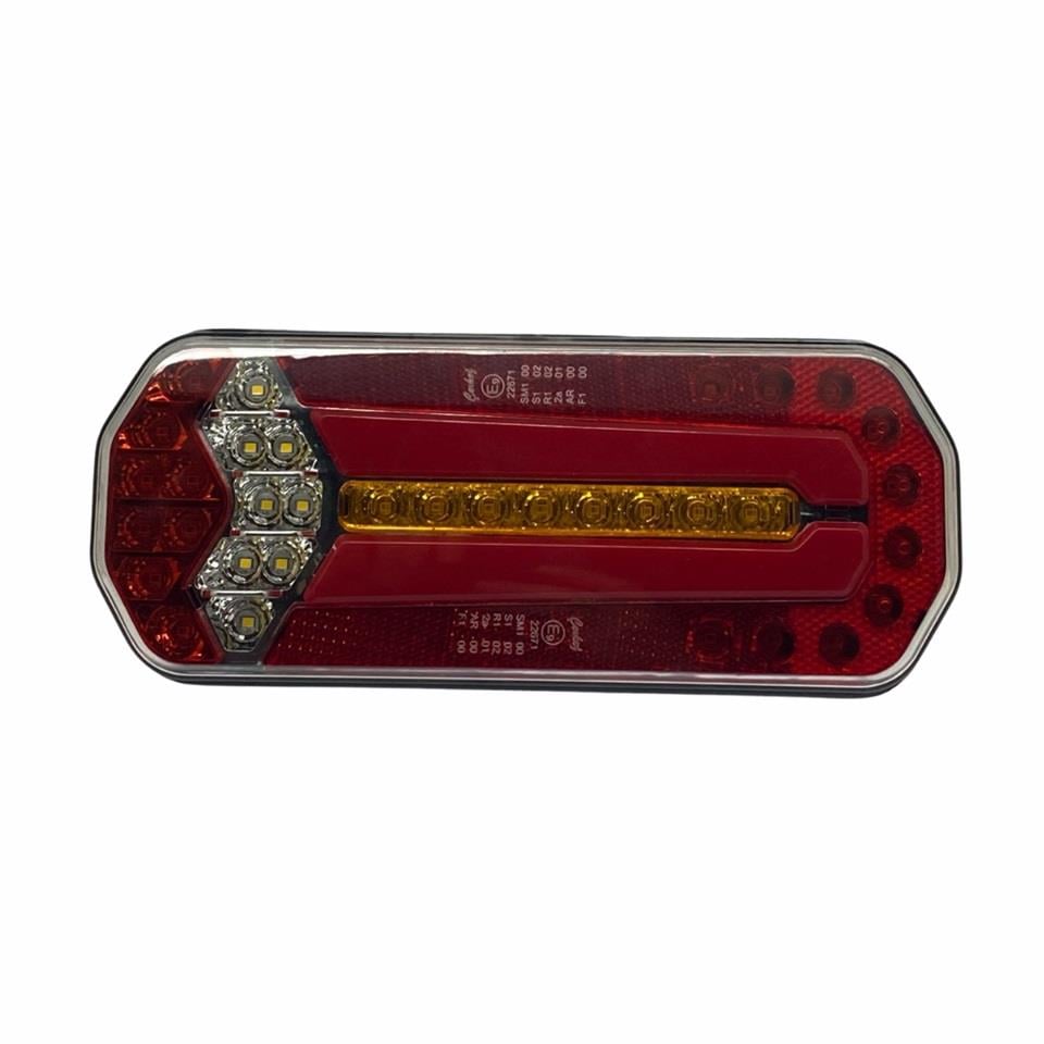 ÇERKEZ 9V-33V STOP LAMBASI LEDLİ (MULTIFONKSİYONLU) (PLAKALI SOL) (255*105 MM) UNIVERSAL