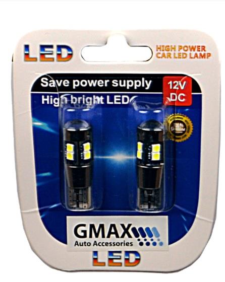 12V DİPSİZ T10 (10 LEDLİ) BEYAZ (MERCEKLİ) (2 AD)