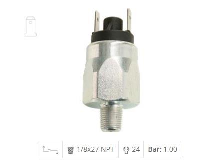 YAĞ MÜŞÜRÜ (1 BAR) (1/8X27 NPT) (KONİK İNCE DİŞ) (2 FİŞLİ) NEW HOLLAND
