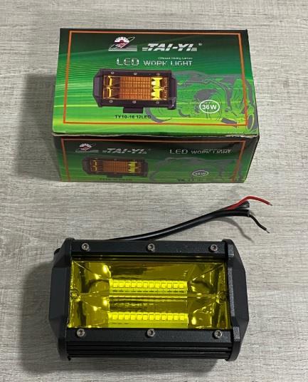 10V-48V LED BAR OFF-ROAD ÇİFT SIRA SARI (24 LEDLİ 36 W) (6000K 2800 LÜMEN) (140*90*75 MM)