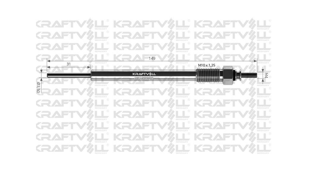 KRAFTVOLL 11V KIZDIRMA BUJİSİ HYUNDAI H1/STAREX-KIA SPORTAGE/SORENTO (UZUN)
