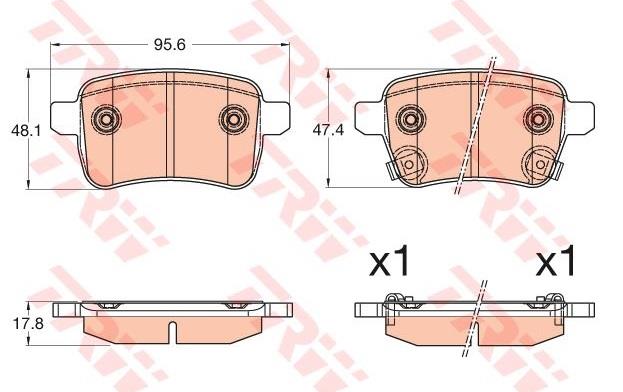TRW ARKA FREN BALATASI FIAT 500L 2012 >