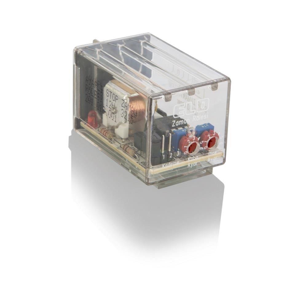 24V STOP ZAMAN RÖLESİ AYARLI 5 UÇLU (0.1 SN-11 SAAT ARASI) (OTOMATİK KATLANIR AYNA-MULTIMEDIA VS)