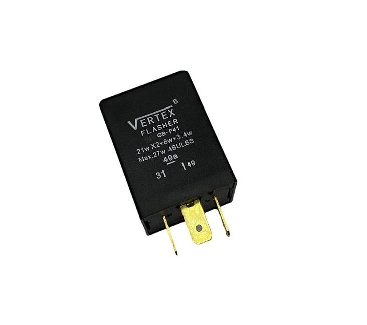 24V ELEKTRONİK FLAŞÖR 3 UÇLU (31-49a-49) (İKAZSIZ)