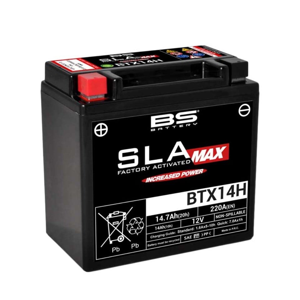 BS BATTERY 12V 14.7 AH MOTOSİKLET AKÜSÜ 220 A (150*87*145) (BTX14HL) (SLA MAX) (+/-) 