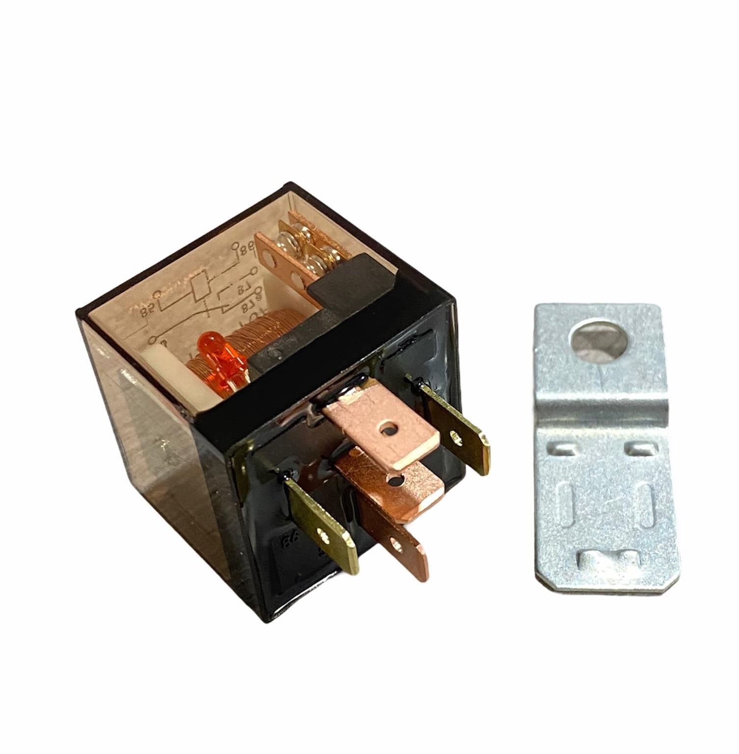 12V RÖLE 5 UÇLU 40 A/70 A IŞIKLI (ŞEFFAF) (ÇİFT PLATİN) (30-85-86-87-87a)