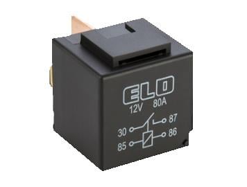 12V RÖLE 4 UÇLU 80 A (70 A TİPİ) (2 UÇ KÜÇÜK / 2 UÇ BÜYÜK) (6.3 MM / 9.5 MM)