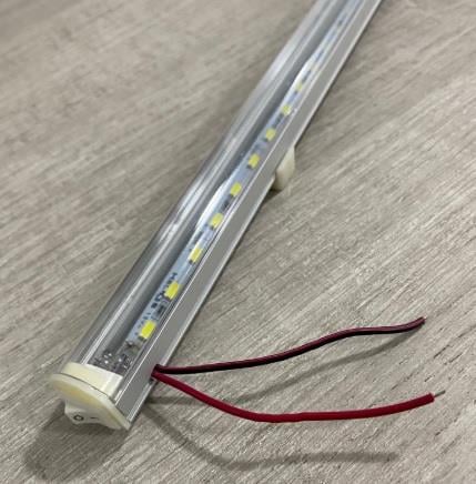 12V FLORESAN TAVAN LAMBASI LEDLİ ANAHTARLI (BUZLU CAM) (BEYAZ) (950*20*20 MM)