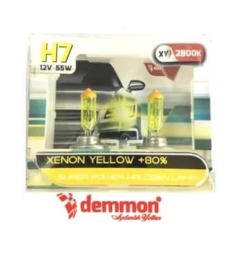 DEMMON 12V H7 AMPUL 55W +%80 XENON YELLOW 2800K SARI (2 AD)