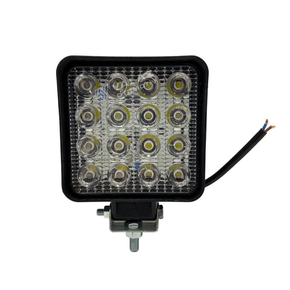 8V-110V ÇALIŞMA LAMBASI KARE (16 X 3W POWER LEDLİ) (108*108*40 MM) 