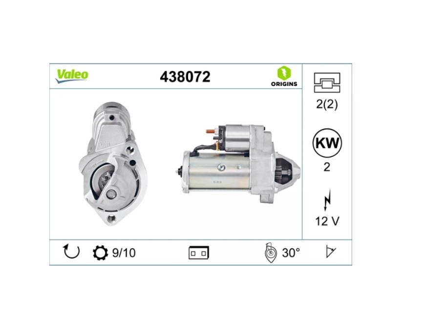 VALEO 12V MARŞ MOTORU 10 DİŞ 2  KW CW AUDI-VW 1.9 TDI