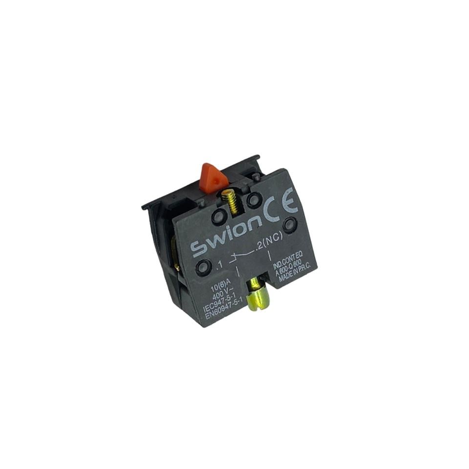 SWION 22 MM BUTONLAR İÇİN KONTAK BLOĞU (1-2-NC) (1NK) KIRMIZI