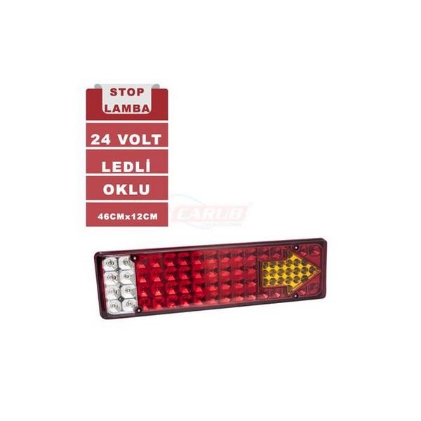 24V STOP LAMBASI (LEDLİ) (6 FONKSİYONLU) (OKLU) (460*120*50 MM)