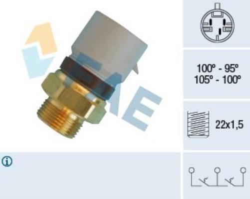 FAE FAN MÜŞÜRÜ 100/95 °C-110/105 °C (SOKETLİ 3 FİŞ) (KLİMALI) OPEL