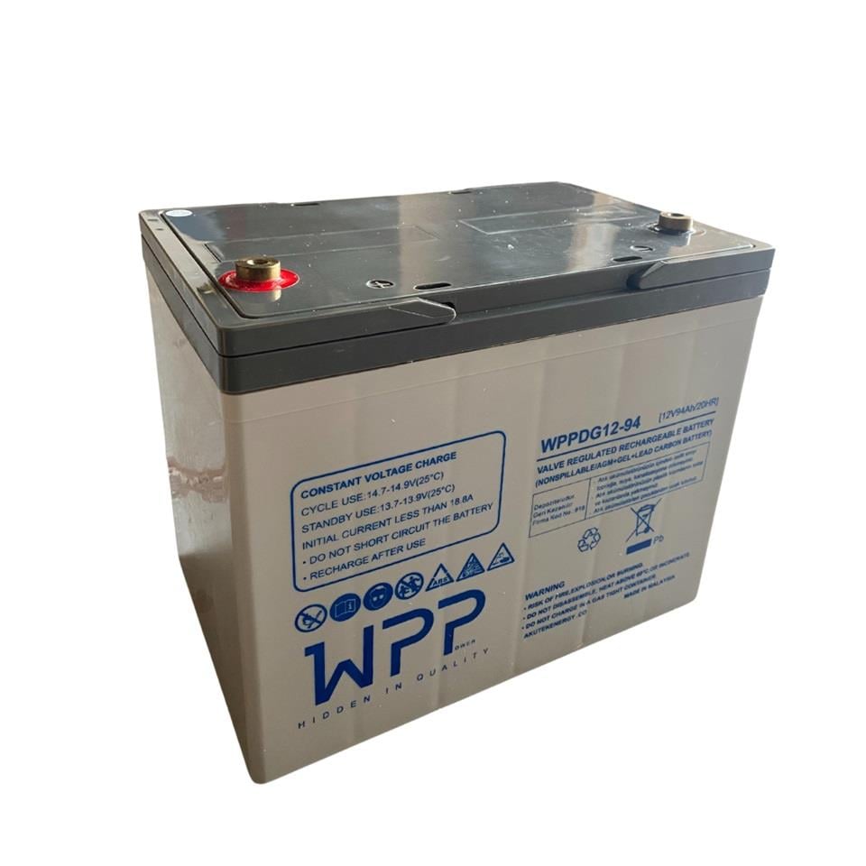 WPP 12V 94 AH DEEP CYCLE JEL AKÜ (260*168*215) (26 KG)