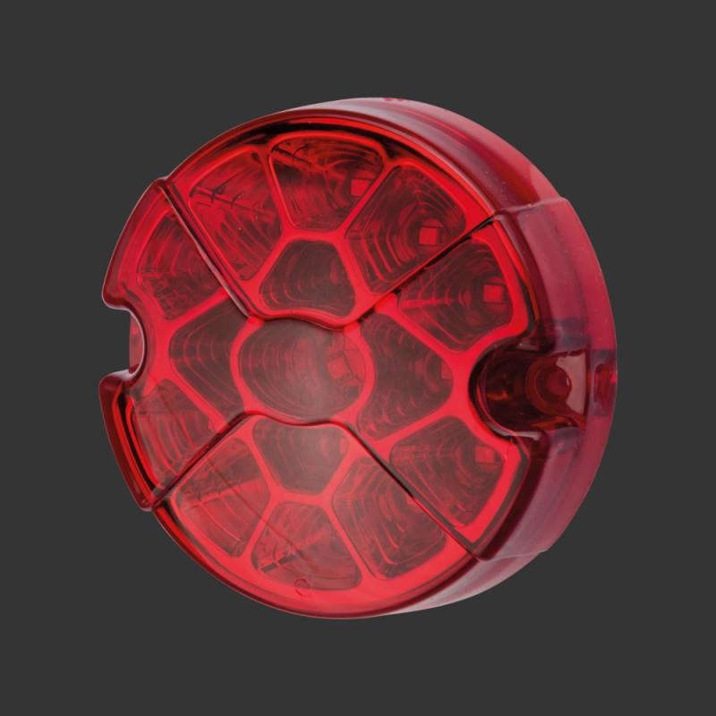 12V-24V STOP LAMBASI (PARK-FREN) 17 LEDLİ KIRMIZI (95 MM)