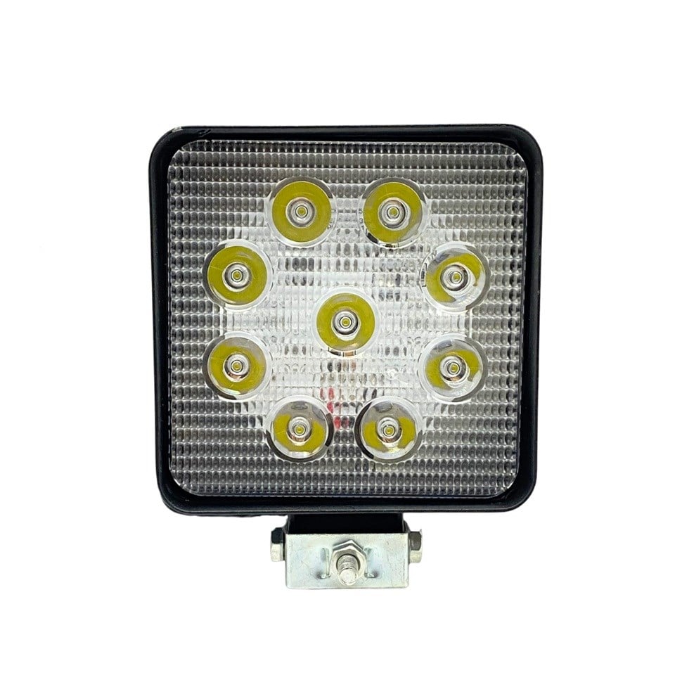 10V-30V ÇALIŞMA LAMBASI KARE (9 X 3W POWER LEDLİ) (108*108 MM)
