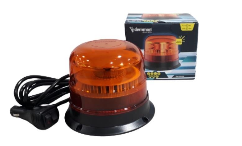 DEMMON 10V-30V ÇAKAR TEPE LAMBA LEDLİ 3 FONKSİYONLU MIKNATISLI ÇAKMAK FİŞLİ SARI (128*116 MM) E9