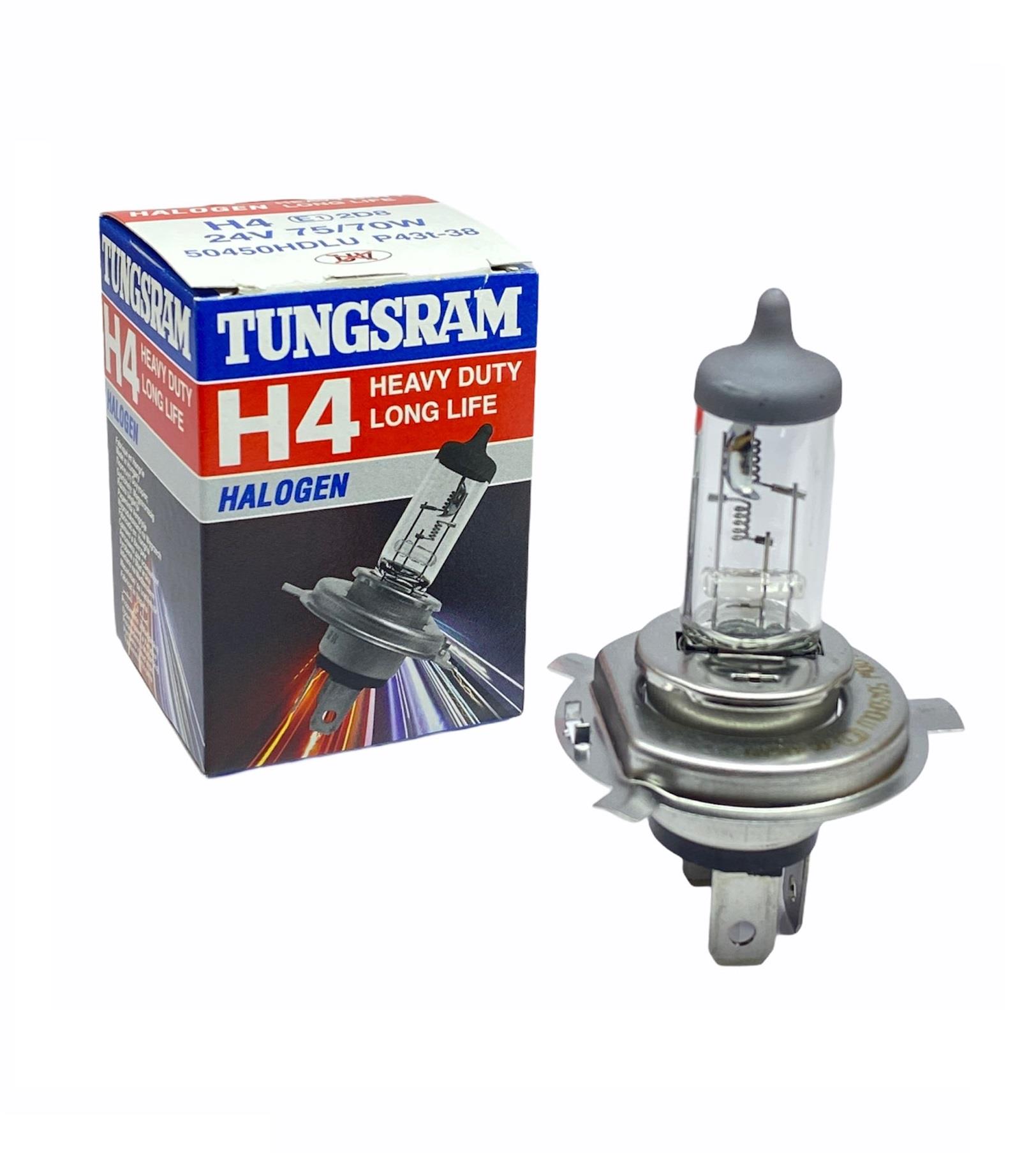 TUNGSRAM 24V H4 AMPUL 75/70W P43T UZUN ÖMÜRLÜ