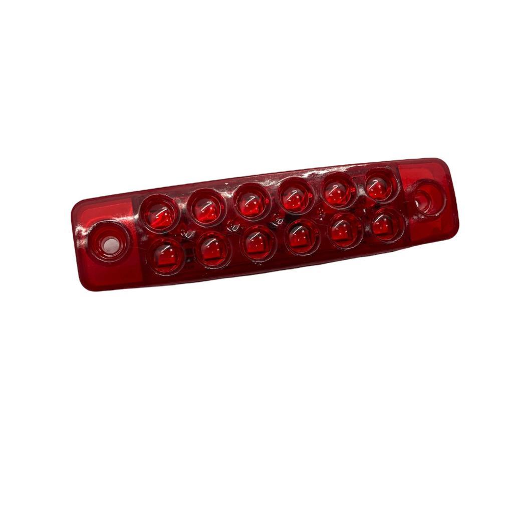 12V-24V PARMAK LAMBA ÇAKARLI 12-LEDLİ KIRMIZI (108*28 MM)